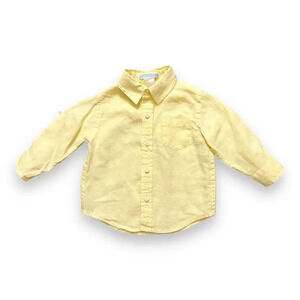 Janie & Jack | Infant Linen Button Down (6-12 mos) 🍋